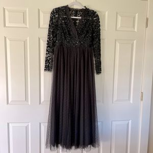 Needle & Thread | TEMPEST V-NECK BODICE ANKLE GOWN